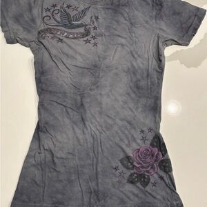 Sinful Gray and Purple Graphic Tee